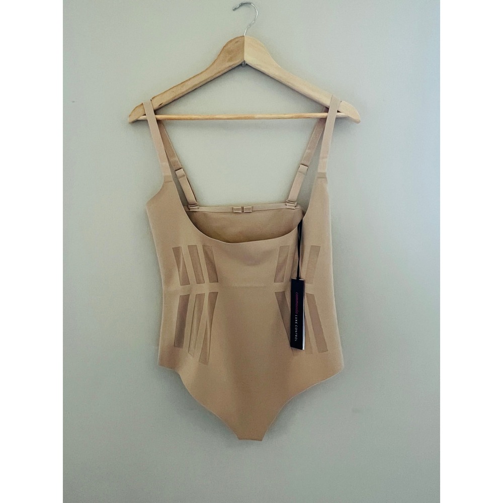 Commando Luxe Control Bodysuit High Compression Shapewear L Beige